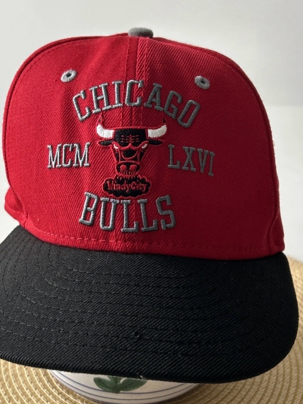 New Era 9FIFTY Chicago Bulls 'MCM LXVI' Snapback Hat Red Crown Gray Black